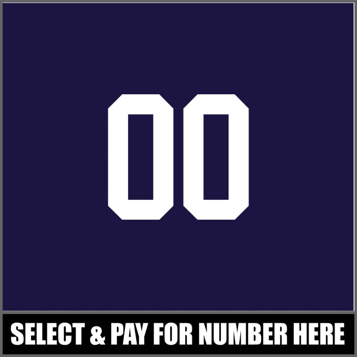 8" Number (front & back) - White