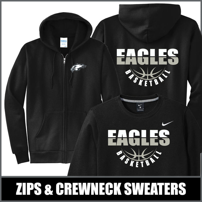 "Chrome" BLACK Zips & Crews