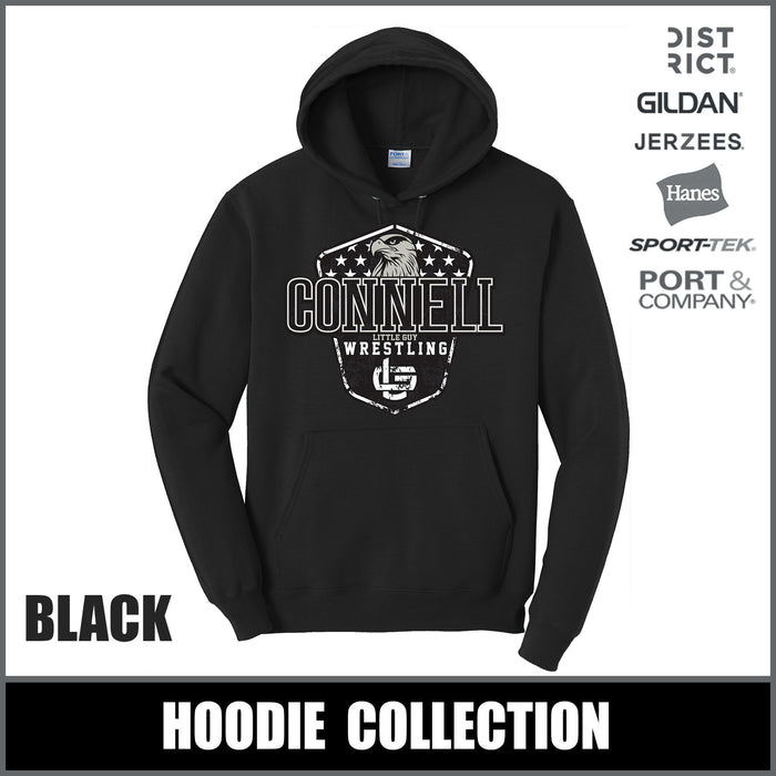 "LGW Eagle" BLACK Hooded Sweatshirts