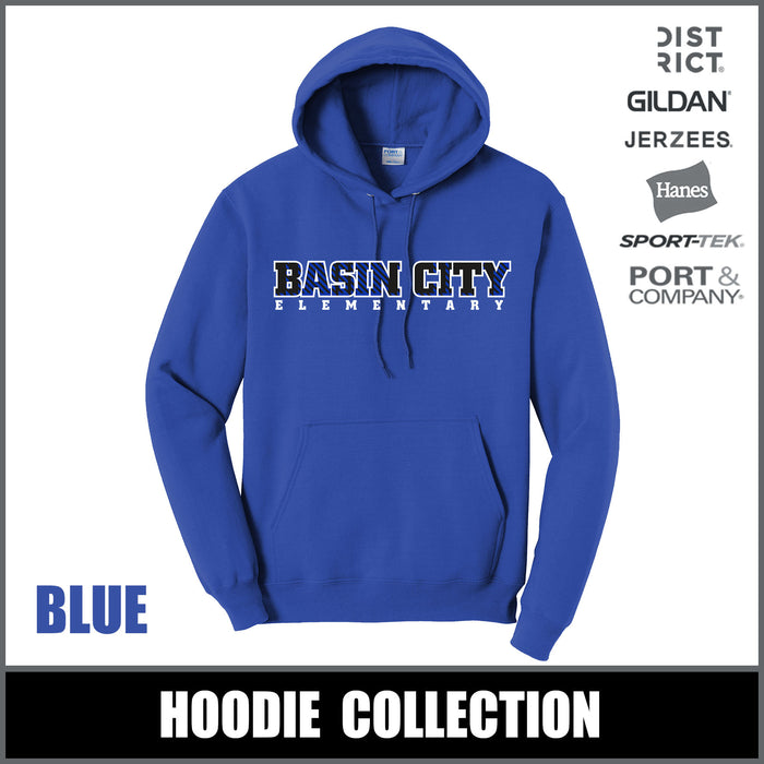 "BCE" BLUE Hoodies - Basin City Elementary
