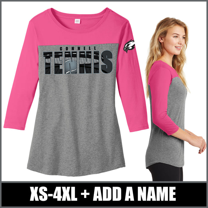Chrome "Shadow" Ladies Rally 3/4 Sleeve - CHS Tennis