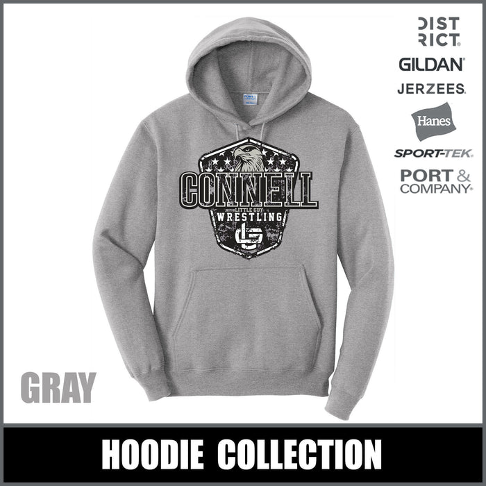 "LGW Eagle" GRAY Hooded Sweatshirts