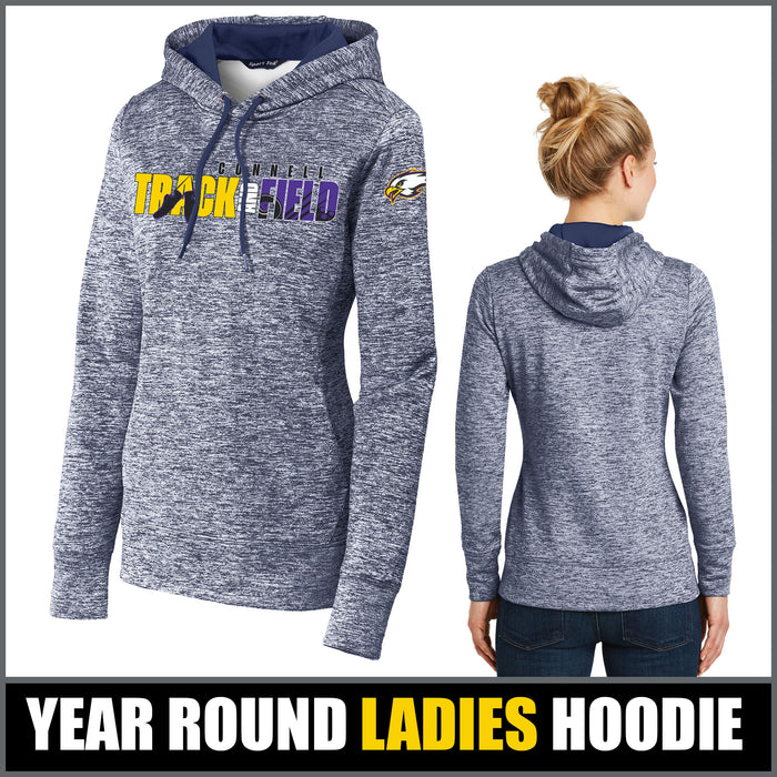 Ladies "Synergy" Electric Heather Hoodie - CHS Track & Field