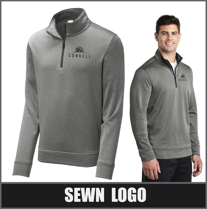 Heather Fleece 1/4-Zip Pullover - Connell Basketball