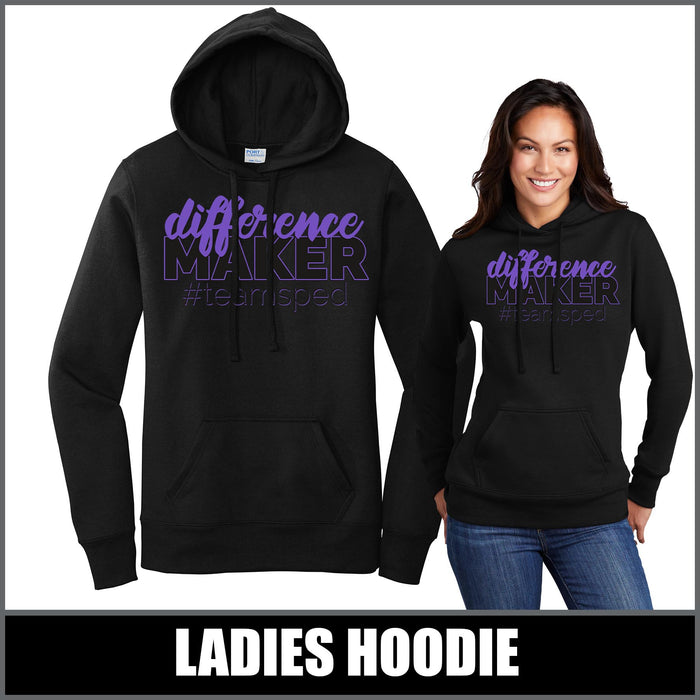 "Difference Maker" Ladies Hoodie - #teamsped