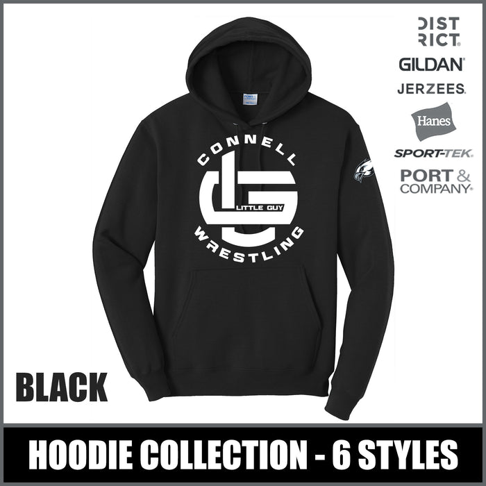 "LGW" BLACK Hooded Sweatshirts