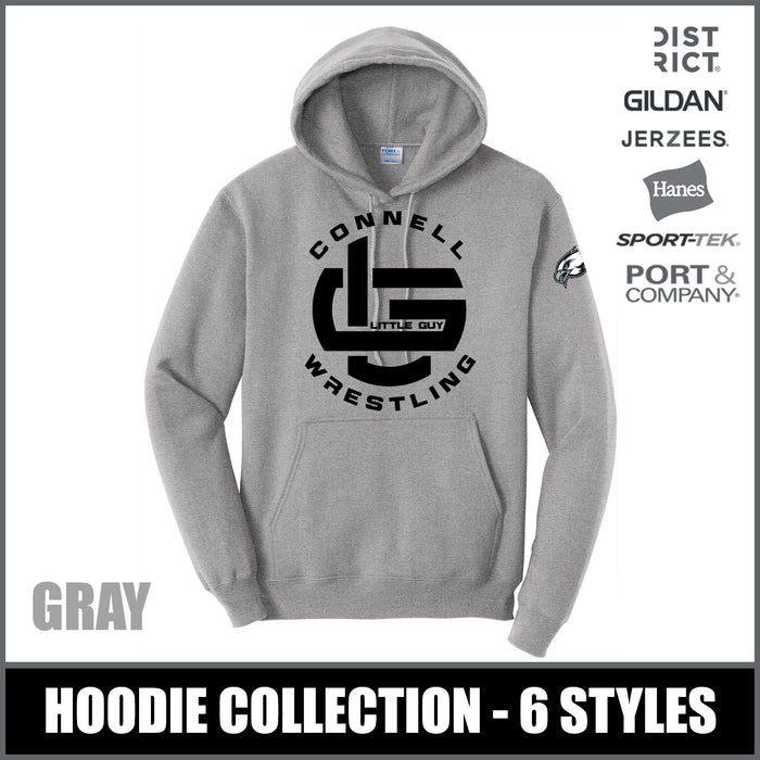 "LGW" GRAY Hooded Sweatshirts