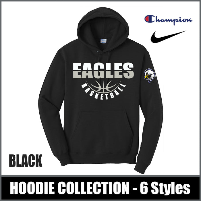 "Chrome" BLACK Hooded Sweatshirts