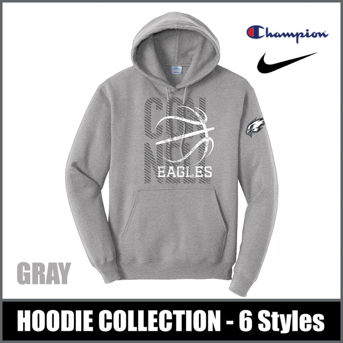 "Mirage" LIGHT GRAY Hooded Sweatshirts