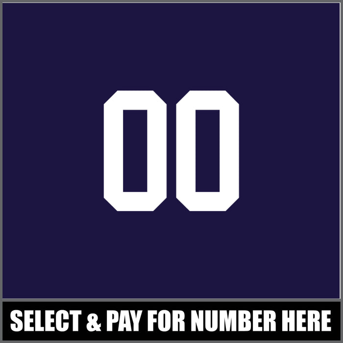 Add a 10" Number (front & back) - White