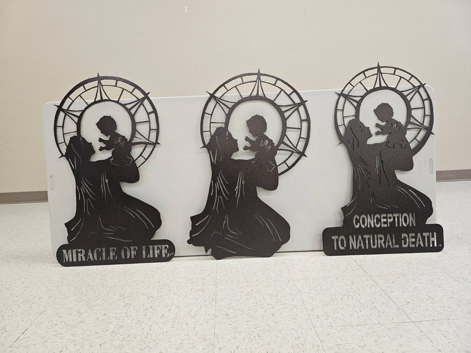 Pro-Life Ornamental Silhouette - Metal