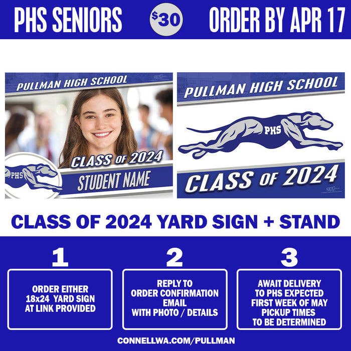 Pullman Senior Yard Sign | 18x24