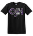 Black colored shirt with OJH logo