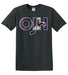 Black Heather colored shirt with OJH logo