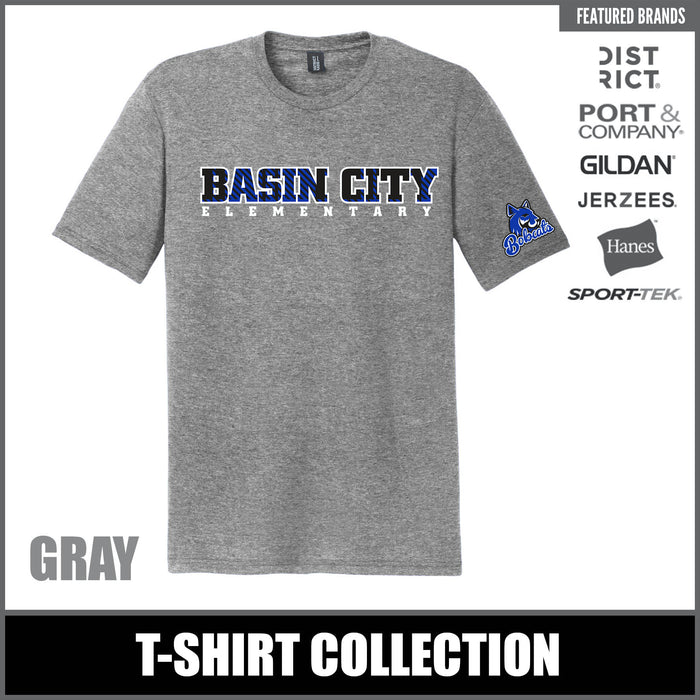"BCE" GRAY T-Shirts - Basin City Elementary