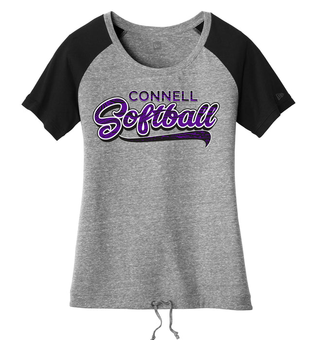 "Swoosh" New Era® Ladies Tri-Blend Cinch Tee - CHS Softball