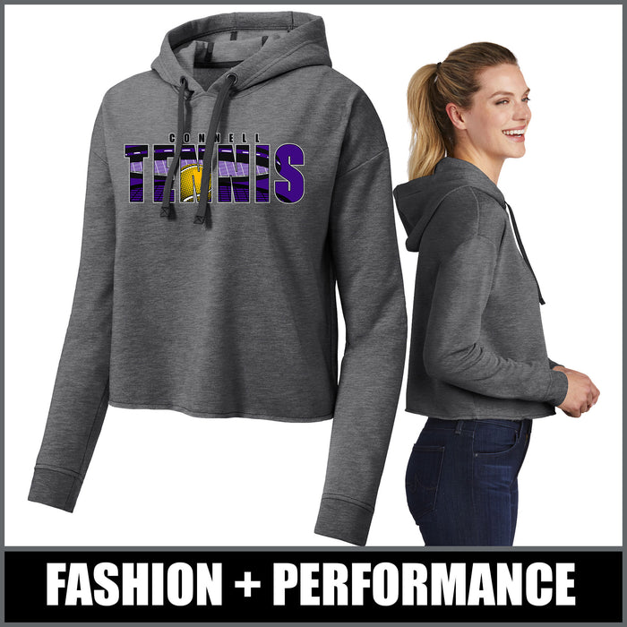 "Shadow" Ladies Tri-Blend Crop Hoodie - CHS Tennis