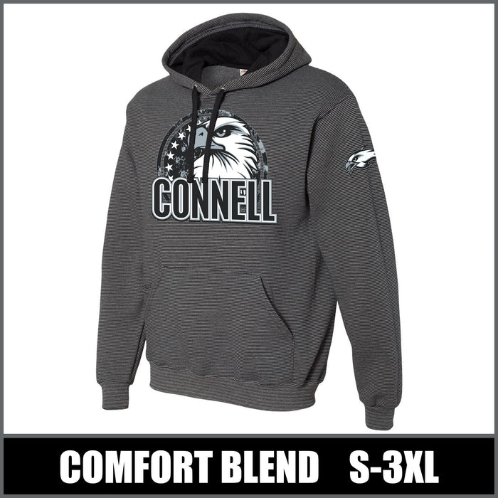 "Regal" Microstripe Hoodie - Connell Eagles