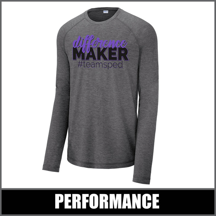 "Difference Maker" Tri-Blend Long Sleeve - #teamsped