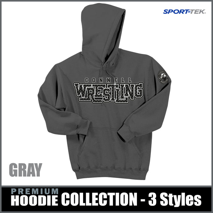 "Diamondplate" GRAY Premium Hoodies - CHS Wrestling