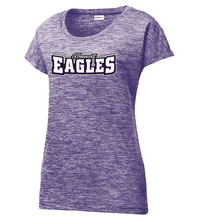 Ladies Electric Heather Sporty Tee - Connell Eagles