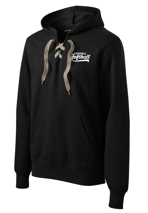 "Swoosh" Lace-Up Pullover Hoodie - CHS Softball
